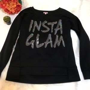 Juicy Couture Black Insta Glam  Sweatshirt